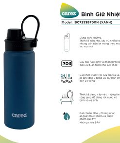 Bình giữ nhiệt CAREZ IBC725SB700N 700ml màu xanh đen