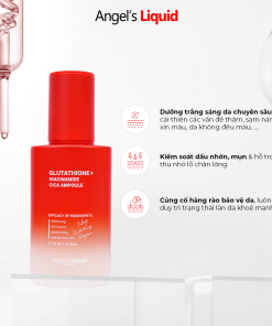 Serum ANGEL’S LIQUID GLUTATHIONE PLUS NIACINAMIDE CICA AMPOULE hỗ trợ làm trắng, kiểm soát dầu & thu nhỏ lỗ chân lông (chai 45ml)