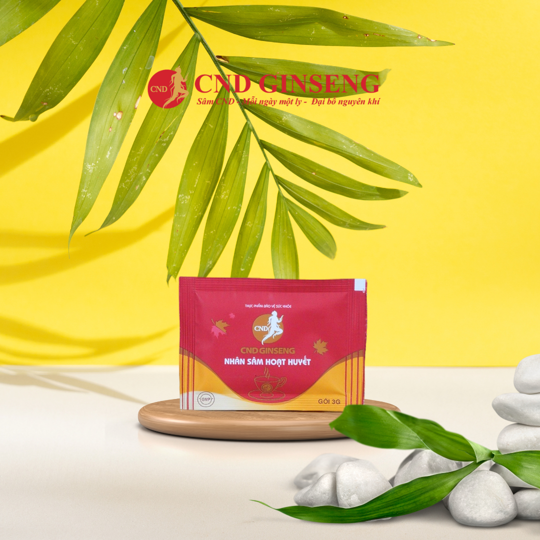 Sâm CND Ginseng Hoạt Huyết – Hỗ trợ tuần hoàn não, giảm đau đầu, chóng mặt – 7 gói