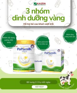 Sữa non tổ yến Papamilk Height & Gain giúp tăng cân tăng chiều cao cho Trẻ từ 1-19 tuổi (14gói x 28g)