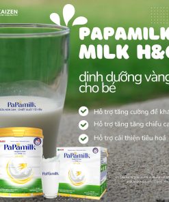 Sữa non tổ yến Papamilk Height & Gain giúp tăng cân tăng chiều cao cho Trẻ từ 1-19 tuổi (14gói x 28g)