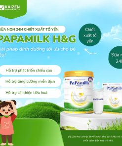 Sữa non tổ yến Papamilk Height & Gain giúp tăng cân tăng chiều cao cho Trẻ từ 1-19 tuổi (14gói x 28g)