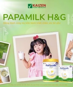 Sữa non tổ yến Papamilk Height & Gain giúp tăng cân tăng chiều cao cho Trẻ từ 1-19 tuổi (14gói x 28g)