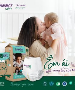Tã Quần trẻ em số 6- Bambo Nature size 6, Từ 15kg +, 18miếng/gói