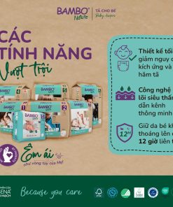 Tã Quần trẻ em số 6- Bambo Nature size 6, Từ 15kg +, 18miếng/gói