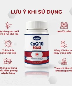 Viên uống Austar CoQ10 30mg – Hỗ Trợ Sức Khỏe Tim Mạch (Hộp 60 viên)