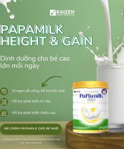 Sữa non tổ yến Papamilk Height & Gain giúp tăng cân tăng chiều cao cho Trẻ từ 1-19 tuổi – Lon 830G