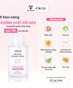 Nước tẩy trang dưỡng ẩm +Dr.lee Sensio Bio Micellar Water 200ml