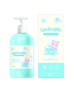 Sữa tắm gội dịu nhẹ cho bé Lovin’Skin 500ml – Làm sạch, giảm và ngăn ngừa rôm sảy, mẩn ngứa