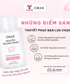 Nước tẩy trang dưỡng ẩm +Dr.lee Sensio Bio Micellar Water 200ml