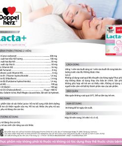 TPBVSK Lacta+ hỗ trợ dinh dưỡng cho nguồn sữa mẹ sau sinh