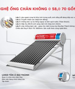 Máy năng lượng mặt trời Đại Thành Vigo 58-12 (130L) – CHỈ BÁN TẠI MIỀN NAM