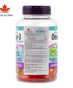 Thực phẩm bảo vệ sức khoẻ WEBBER NATURALS Triple Strength Omega-3 900mg + Coq10 (Hộp 80 viên)