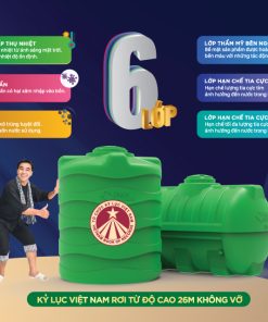 Bồn nhựa đứng Đại Thành Plasman 1.500LĐ Xanh – Chỉ bán tại miền Nam