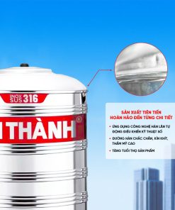 Bồn nước đứng Inox 316 Đại Thành 1.000L ĐK940 – Chỉ bán tại miền Nam