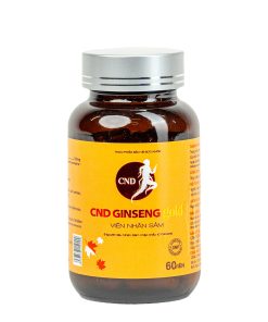 Viên nhân sâm CND Ginseng Gold – Tăng cường sức khỏe, đề kháng, giảm mệt mỏi (60 viên)