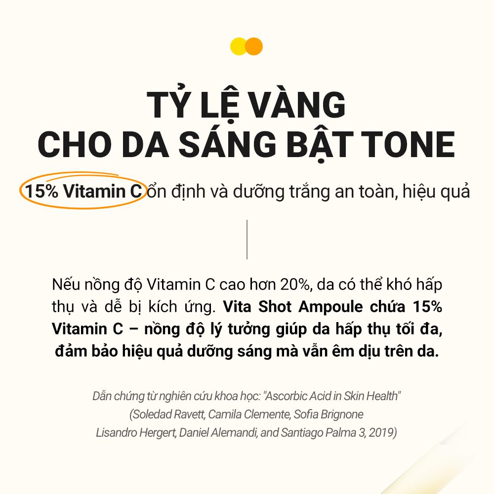 Siêu Tinh Chất Vi Kim 300 Vitamin C 15% Dưỡng Trắng Mờ Thâm Sạm Nám Cell Fusion C Toning C Vita Shot Ampoule 20g