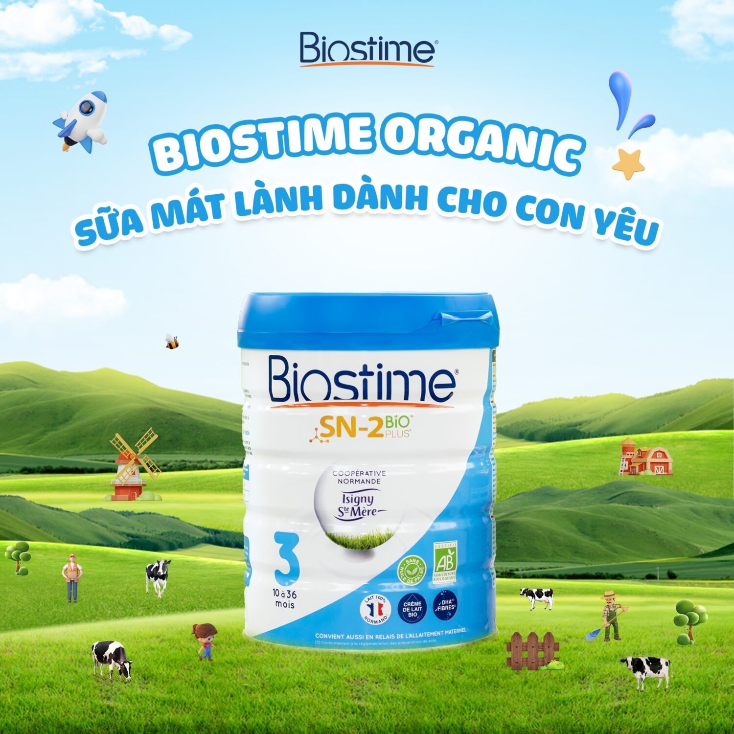 Sữa Biostime SN-2 Bio Plus Organic (số 3)