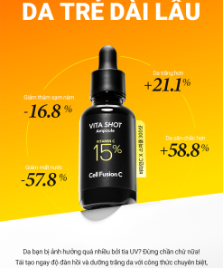 Siêu Tinh Chất Vi Kim 300 Vitamin C 15% Dưỡng Trắng Mờ Thâm Sạm Nám Cell Fusion C Toning C Vita Shot Ampoule 20g