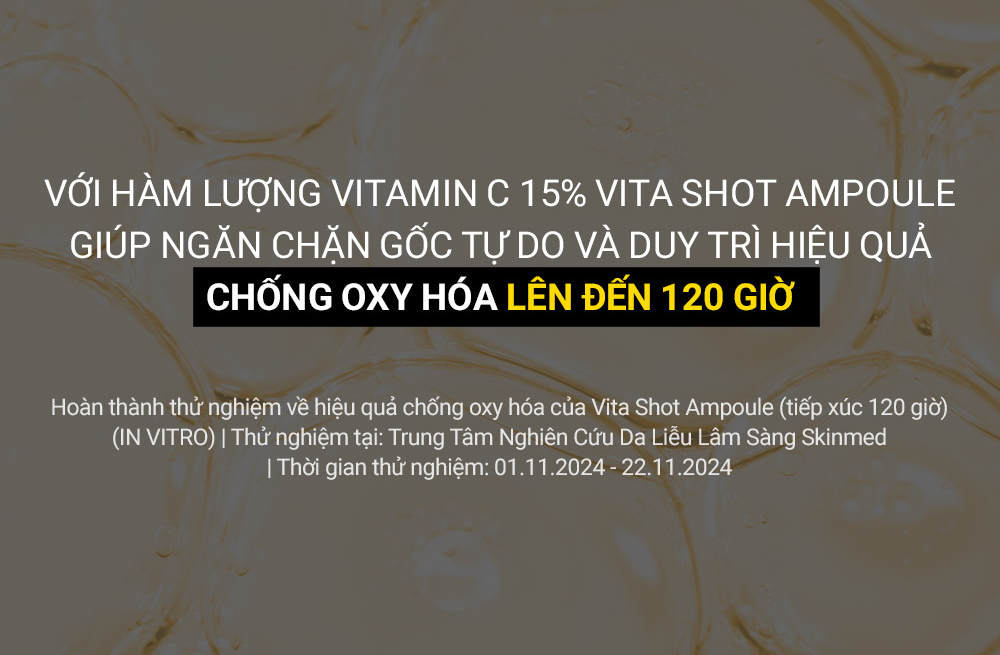 Siêu Tinh Chất Vi Kim 300 Vitamin C 15% Dưỡng Trắng Mờ Thâm Sạm Nám Cell Fusion C Toning C Vita Shot Ampoule 20g