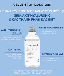 Toner Dưỡng Ẩm Hyaluronic Acid CELLBN Cấp độ ẩm sâu, tăng đàn hồi, giảm sự nếp nhăn và mềm da 500ml