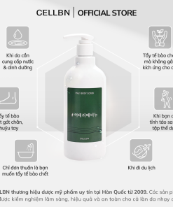 Gel tẩy tế bào chết dịu nhẹ cho Face & Body CELLBN Tẩy da chết, làm sáng và mịn da 500ml