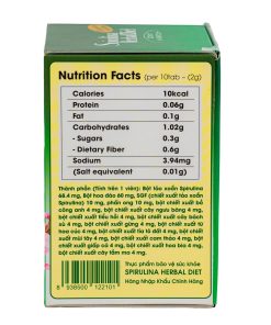 Tảo Spirulina Herbal Diet hỗ trợ giảm cân, thải độc cơ thể 20gr