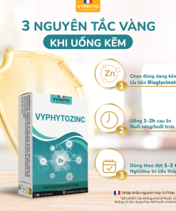 Thực phẩm bảo vệ sức khỏe VYPHYTOZINC bổ sung kẽm cho cơ thể