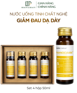 Dung dịch nghệ NatuComplex Nanocumin hỗ trợ giảm đau dạ dày (Set 4 hộp)