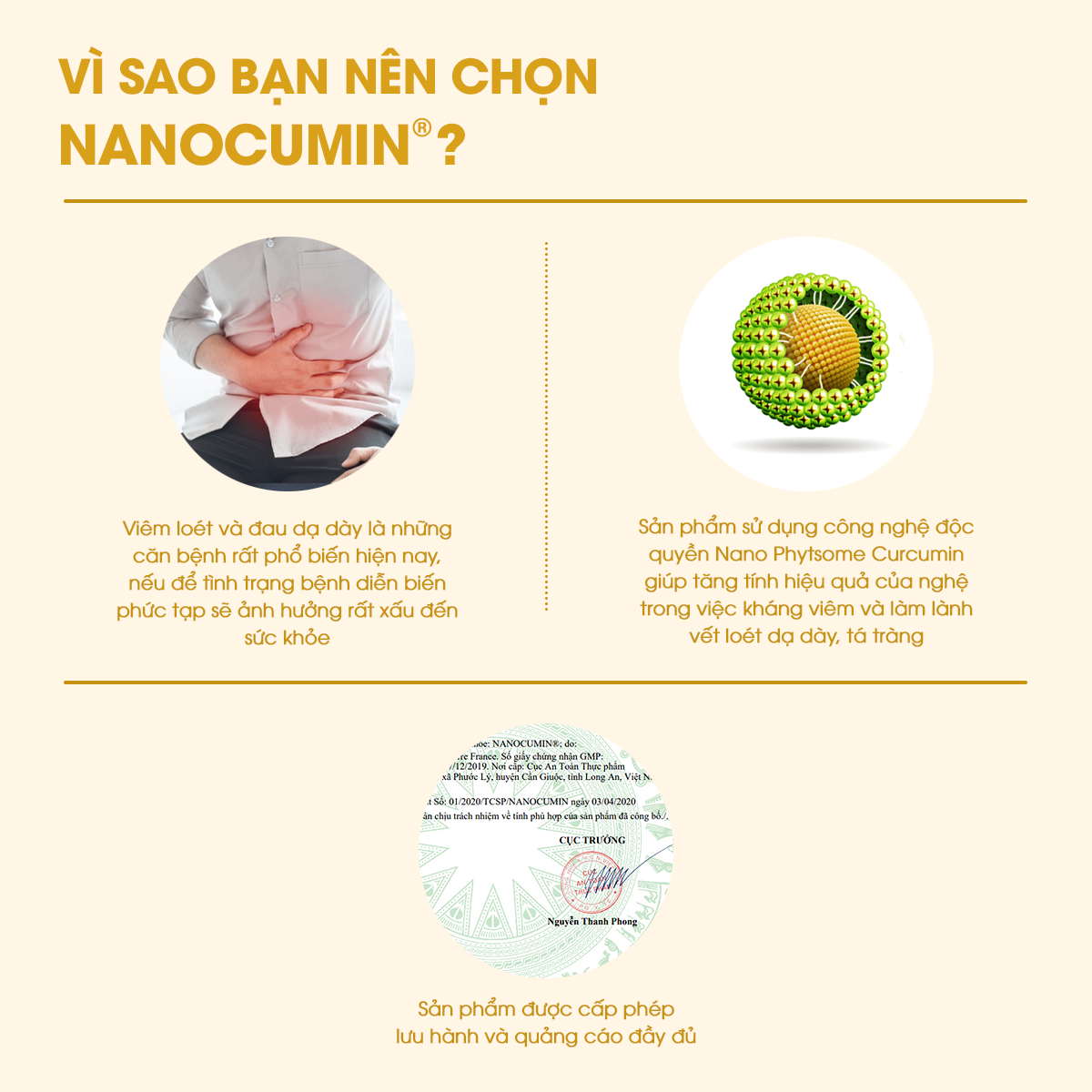 Dung dịch nghệ NatuComplex Nanocumin hỗ trợ giảm đau dạ dày (Set 4 hộp)