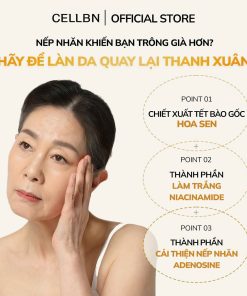 Kem “lười” tế bào gốc Hoa Sen CELLBN thay thế các bước dưỡng da,giảm nếp nhăn và sáng da 50ml
