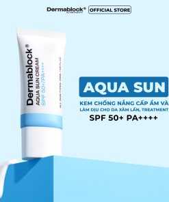 Kem chống nắng cấp ẩm và làm dịu cho da xâm lấn, treatment Dermablock Aqua Sun Cream SPF50+ PA++++ 35ml