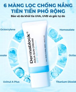 Kem chống nắng cấp ẩm và làm dịu cho da xâm lấn, treatment Dermablock Aqua Sun Cream SPF50+ PA++++ 35ml