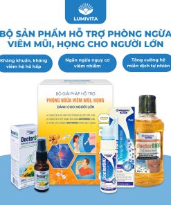 Bộ sản phẩm hỗ trợ phòng ngừa viêm mũi, họng dành cho người lớn DOCTORBIO