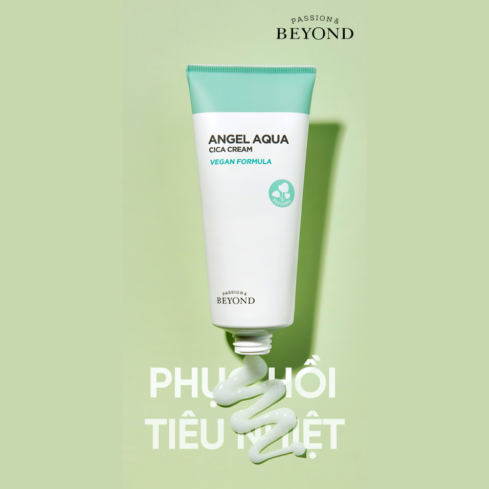 Kem dưỡng ẩm dịu nhẹ phục hồi da tổn thương Thuần chay BEYOND Angel Aqua Cica Cream 150ml