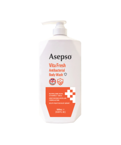 Sữa tắm kháng khuẩn ASEPSO dưỡng sáng da bổ sung Vitamin C & E 1000 ml