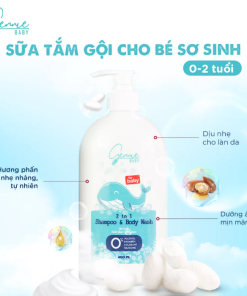 Tắm gội Gennie Baby 2in1 for Baby 400ml