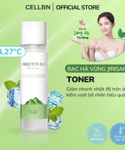 Toner Bạc hà Jirisan Se Khít Lỗ Chân lông CELLBN Làm sạch, cân bằng, kiểm soát dầu thừa – 155ml