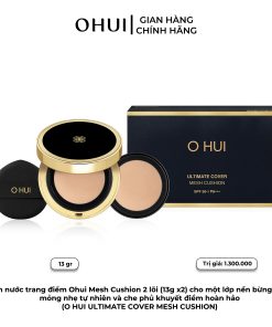 Phấn nước trang điểm Ohui Mesh Cushion 2 lõi (13g x2) cho một lớp nền bừng sáng, mỏng nhẹ tự nhiên và che phủ khuyết điểm hoàn hảo
