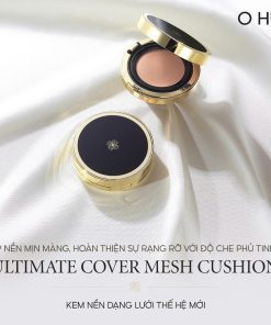 Phấn nước trang điểm Ohui Mesh Cushion 2 lõi (13g x2) cho một lớp nền bừng sáng, mỏng nhẹ tự nhiên và che phủ khuyết điểm hoàn hảo