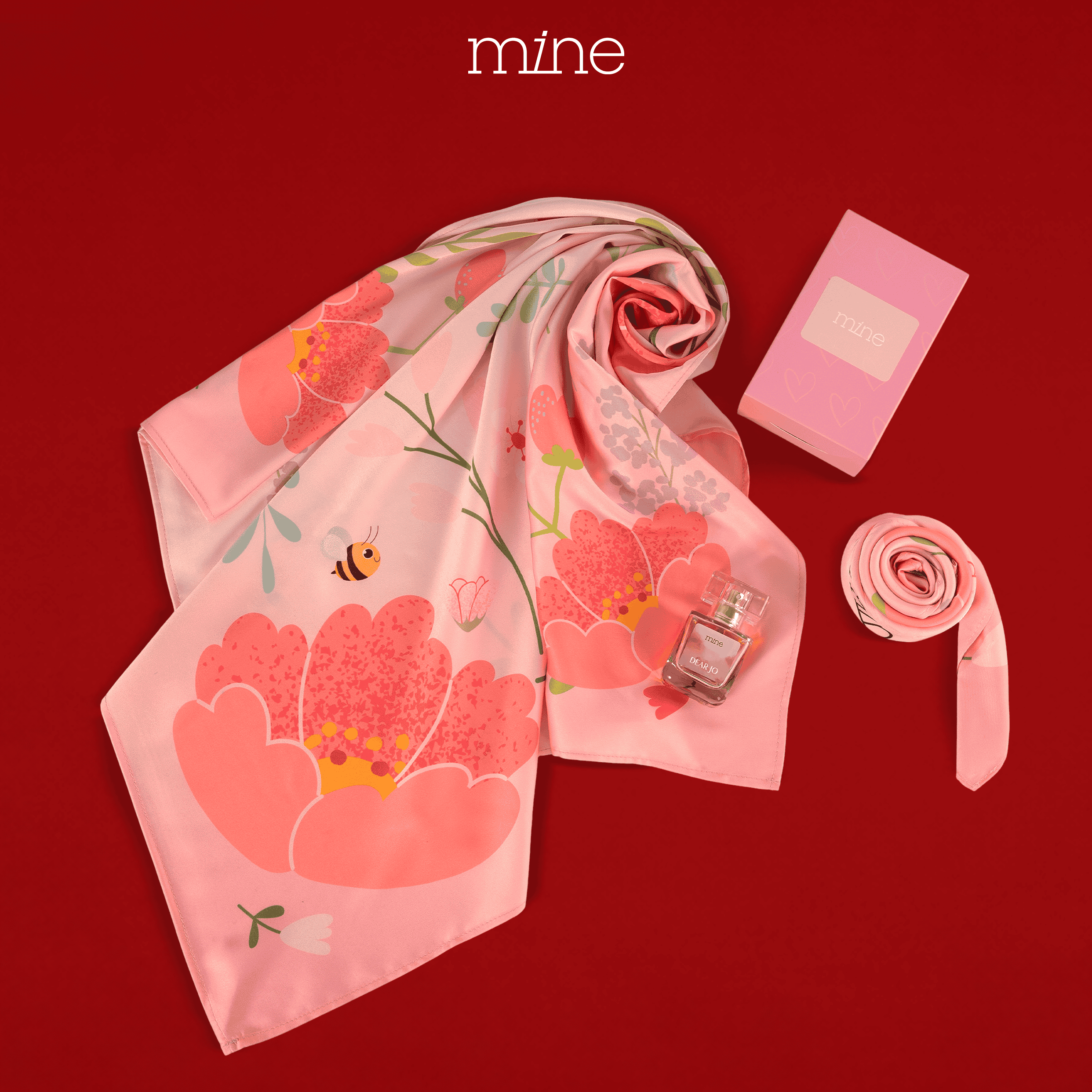 Hộp quà tặng Mine Nước hoa Love in the air 30ml & Khăn lụa