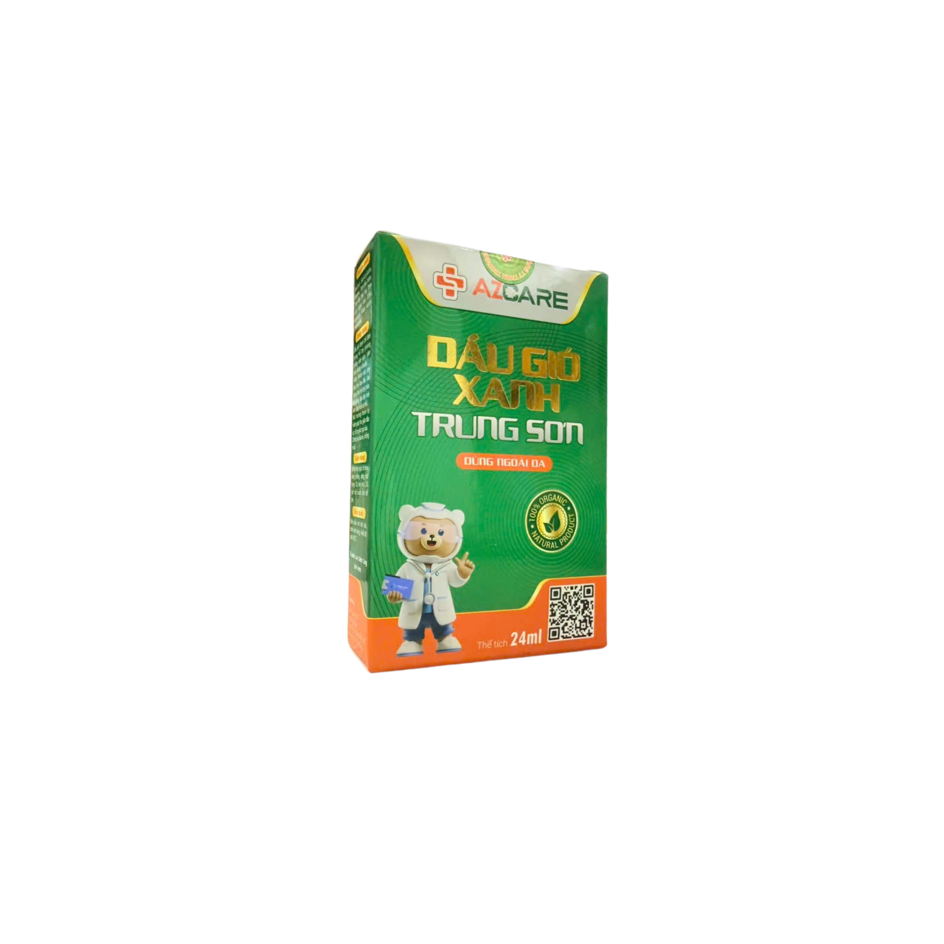 Dầu gió xanh Trung Sơn chai 24ml (Hỗ trợ giảm cảm cúm, nhức đầu, say tàu xe, chóng mặt, ngạt mũi)