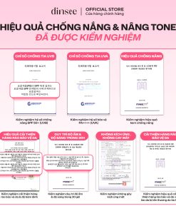 KEM CHỐNG NẮNG THUẦN CHAY SPF 50+ PA++++ ẨM MỊN, NÂNG TONE TRẮNG HỒNG DINSEE PREMIUM VEGAN TONE UP SUNSCREEN SPF50+ PA++++