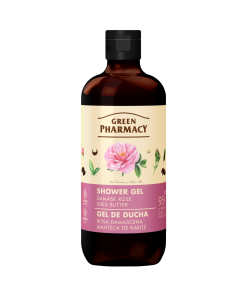 Gel tắm Green Pharmacy Hoa hồng Damask và Bơ hạt mỡ 500ml