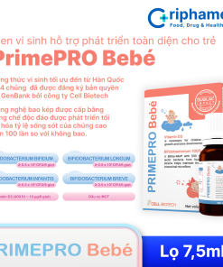 Men vi sinh PrimePro Bebé – Hỗ trợ phát triển toàn diện (Lọ 7,5ml)