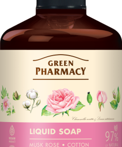 Xà phòng rửa tay Green Pharmacy Hoa hồng và Bông 460ml