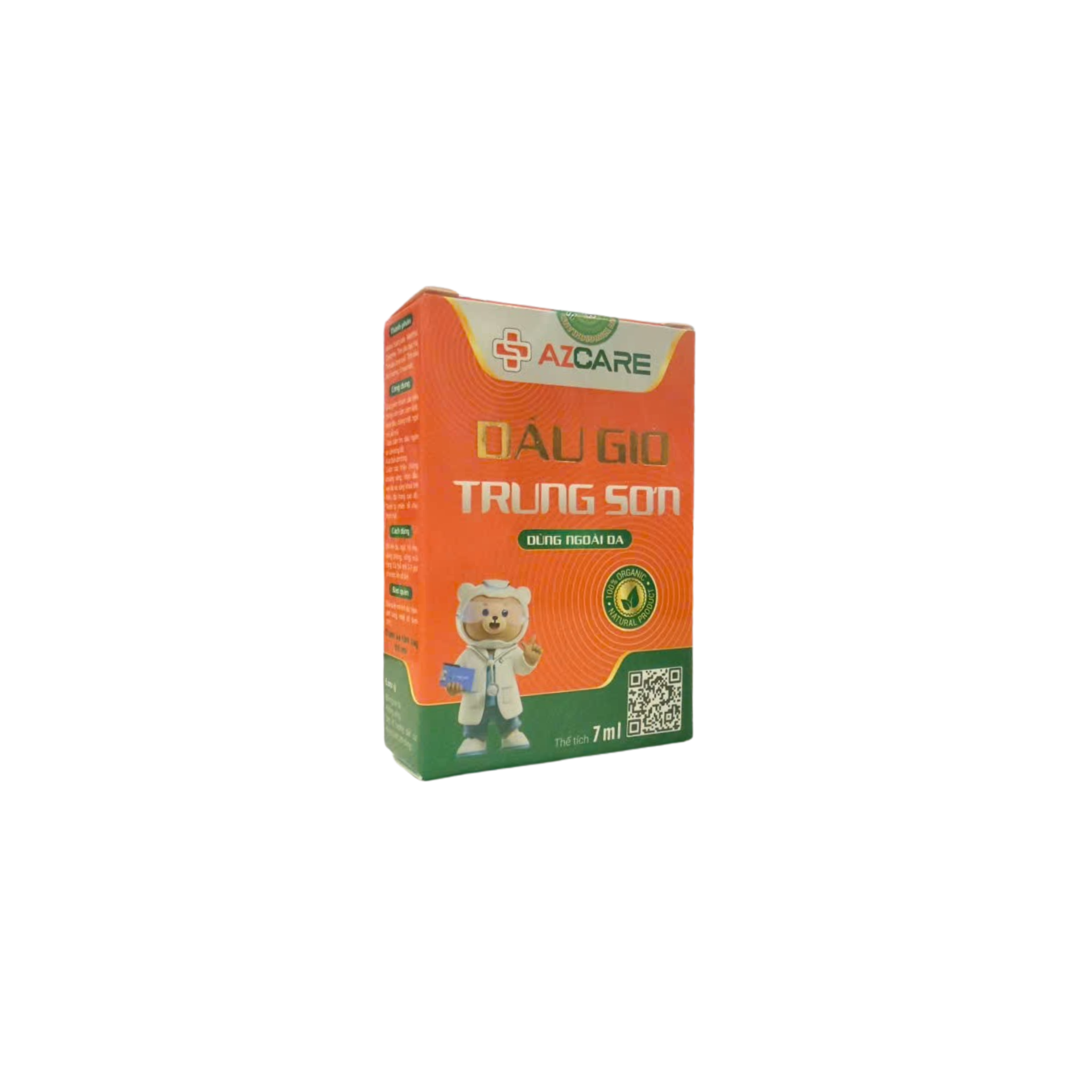 Dầu gió Trung Sơn chai 7ml (Hỗ trợ giảm cảm cúm, nhức đầu, say tàu xe, chóng mặt, ngạt mũi)