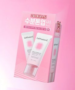 Kem Chống Nắng Nâng Tone Căng Bóng Cấp Ẩm Cho Mọi Loại Da Cell Fusion C Aqua Tone Up Suncreen 100 SPF 50+ PA++++ 35ml + 35ml