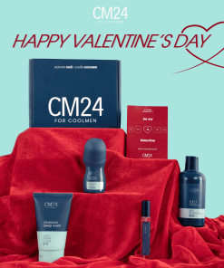 Hộp quà tặng nam CM24: Nước hoa, Tắm gội, Kem rửa mặt & Lăn khử mùi