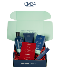 Hộp quà tặng nam CM24: Nước hoa, Tắm gội, Kem rửa mặt & Lăn khử mùi